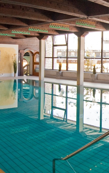 The original indoor pool at Hotel Das Kohlmayr